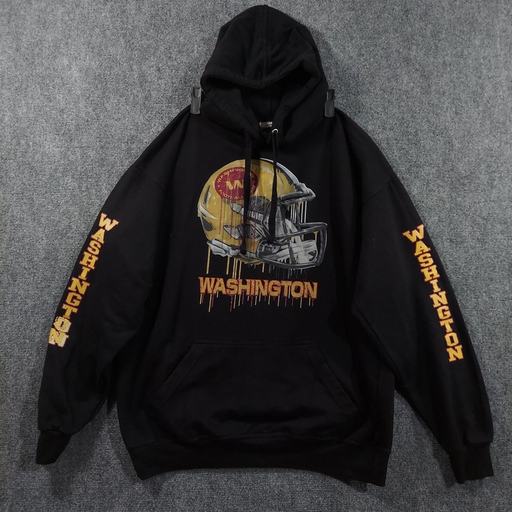 Washington Commanders Hoodie Mens 2XL Black NFL Football Pullover Jon Lauren